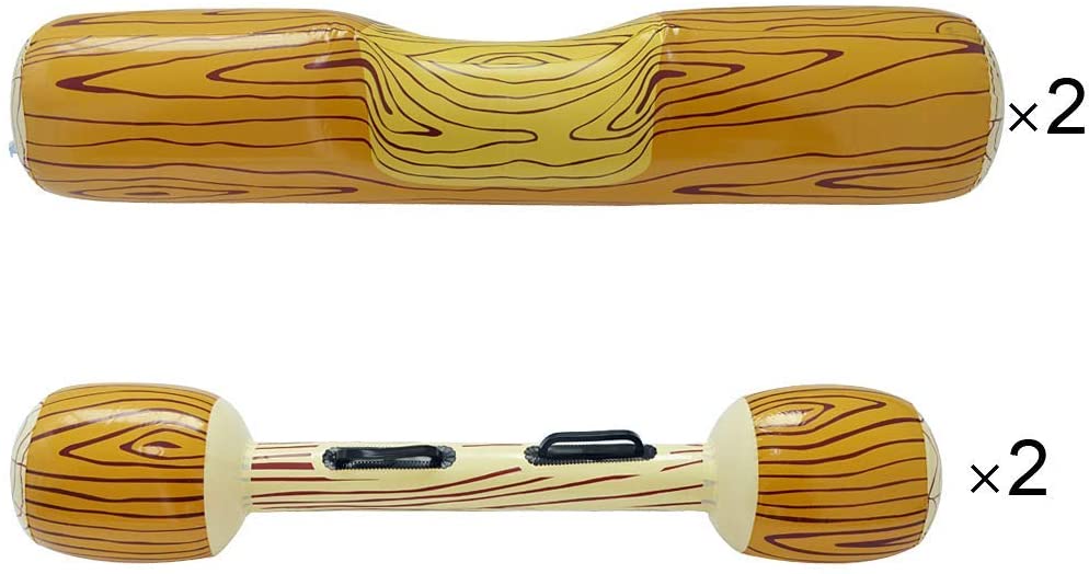 2 Stück gesetzte aufblasbare Schwimm Reihe Spielwaren, Erwachsene Kinder-Pool-Party Wassersportspiele Lügen Flöße Float Spielzeug (Gelb)