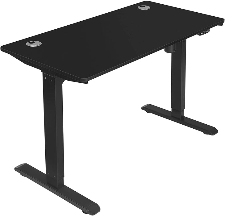 Höhenverstellbarer Schreibtisch elektrisch, Tischgestell, Schreibtischständer mit Motor, stufenlos verstellbar, 120 x 60 x (73-114) cm, Stahl, schwarz