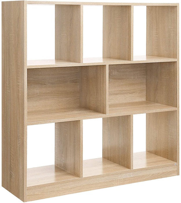 Bücherregal, Würfelregal, Standregal, mit offenen Fächern, für Wohnzimmer, Arbeitszimmer, Kinderzimmer, Büro, als Raumteiler, 97,5 x 30 x 100 cm