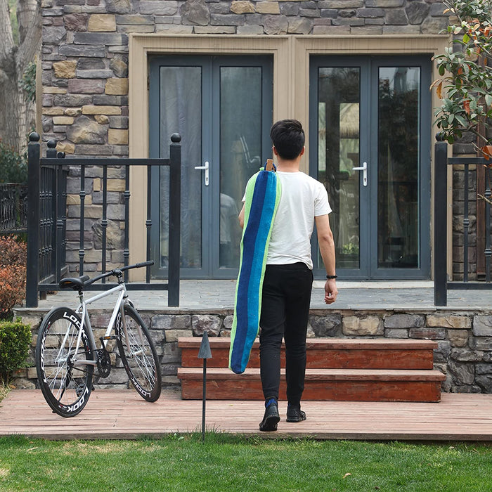 Hängematte mit 2 Kissen, Liegefläche ca. 210 x 150 cm, Belastbarkeit bis 300 kg