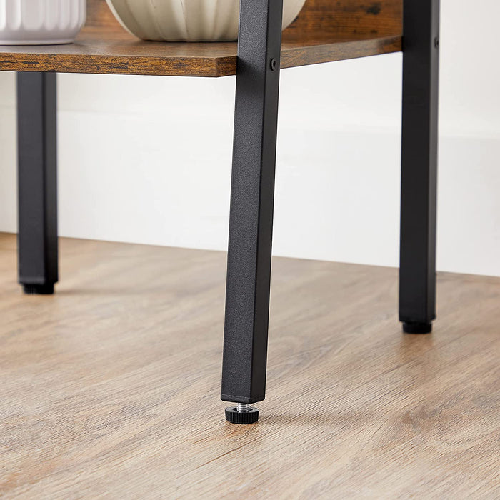 Bücherregal, Leiterregal mit 5 Ablagen, offen, Standregal, schmal, für Wohnzimmer, Schlafzimmer, Küche, Büro, Metallgestell, Industrie-Design