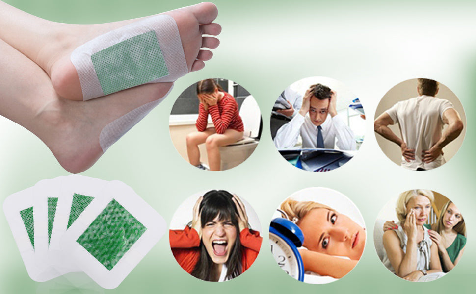 Detox Fußpflaster Vitalpflaster Fusspflaster Wormwood Foot Patch Fördern die Durchblutung, Lindern Schmerzen und Verbessern den Schlaf