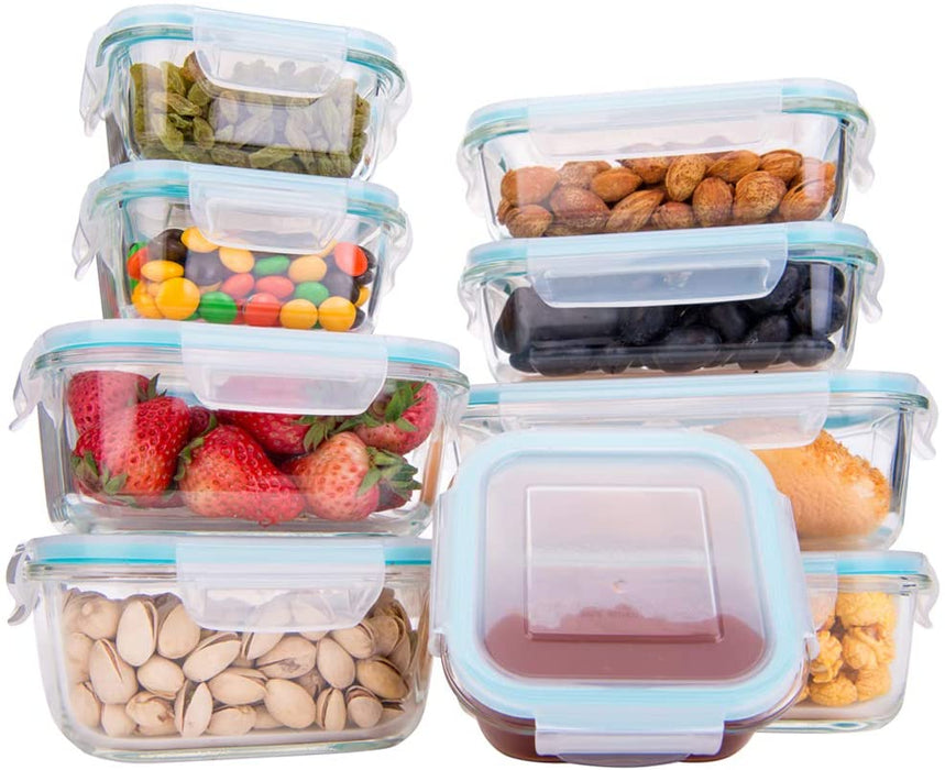 Frischhaltedose aus Glas/Glasbehälter mit Deckel/Vorratsdosen/Glasschüssel/Aufbewahrungsbehälter/Lebensmittelbehälter - Geschirr für Mikrowelle