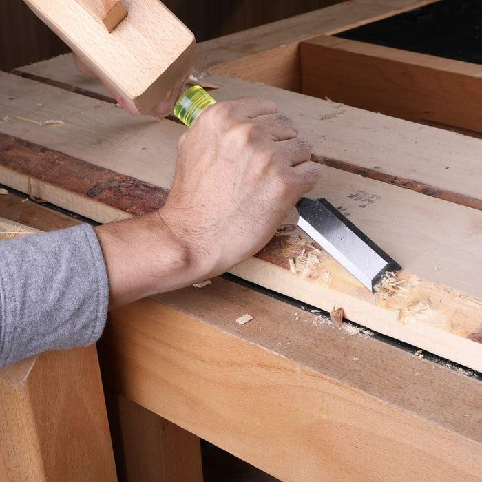 4-teiliges Holzmeißel Set, Stechbeitel aus CRV-Stahl,6/12/19/25.4mm