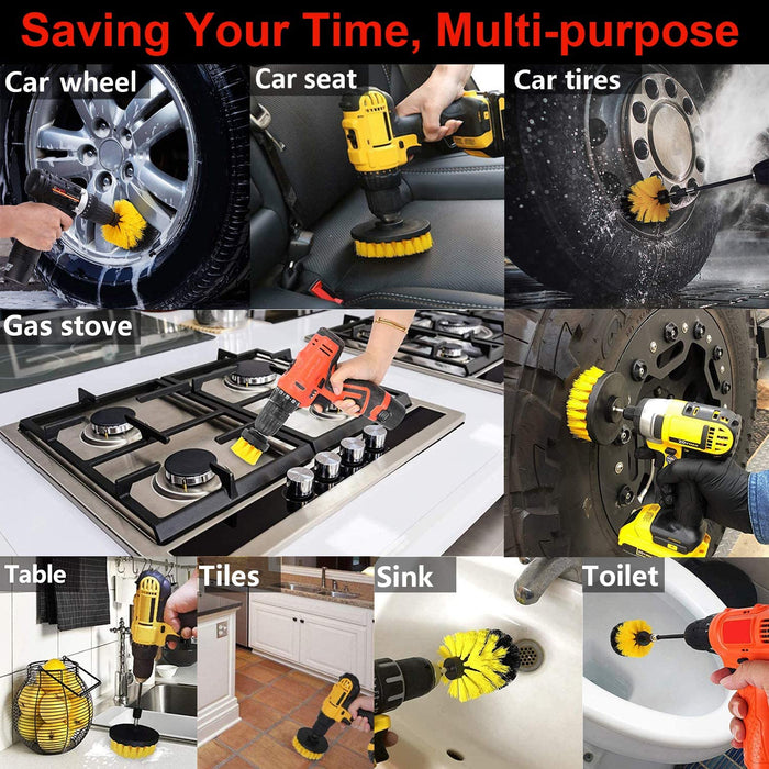 Auto Reinigung Pinsel Set, 14 Pcs Auto Detail Reinigungsbürsten Set Detailing Autobürste für die Detailreinigung des on Autos Innenraums, Außen, Motor